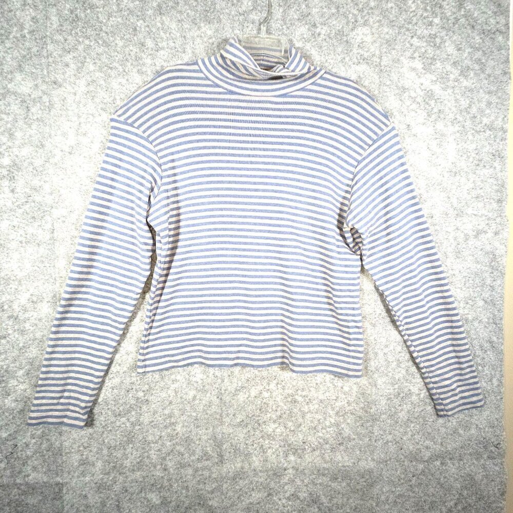 Woolrich Women's Long Sleeve Pullover Knit Turtle neck Striped Gray Size XL